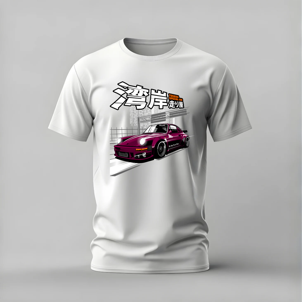 yoshida special 930 tshirt; purple porsche 930 shirt; widebody 930 graphic tee; porsche jdm tshirt; unisex car tee; men cotton tshirt; half sleeve printed tshirt; car merch; casual wear